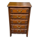 Commode, chiffonnier, semainier style Louis XV en chêne, 1970