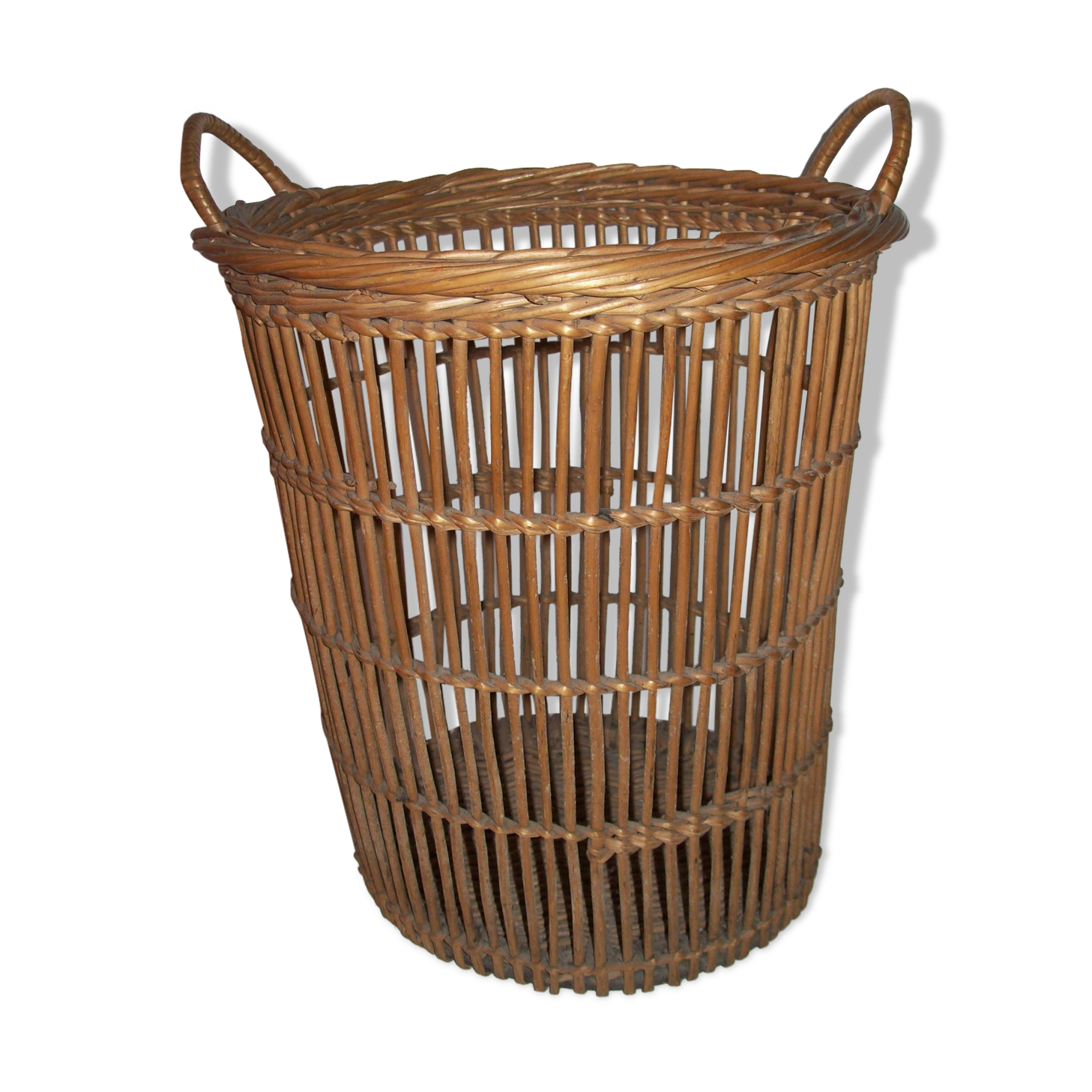 Rattan paper basket