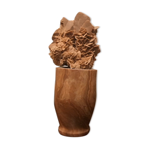 Vase en pierre avec son