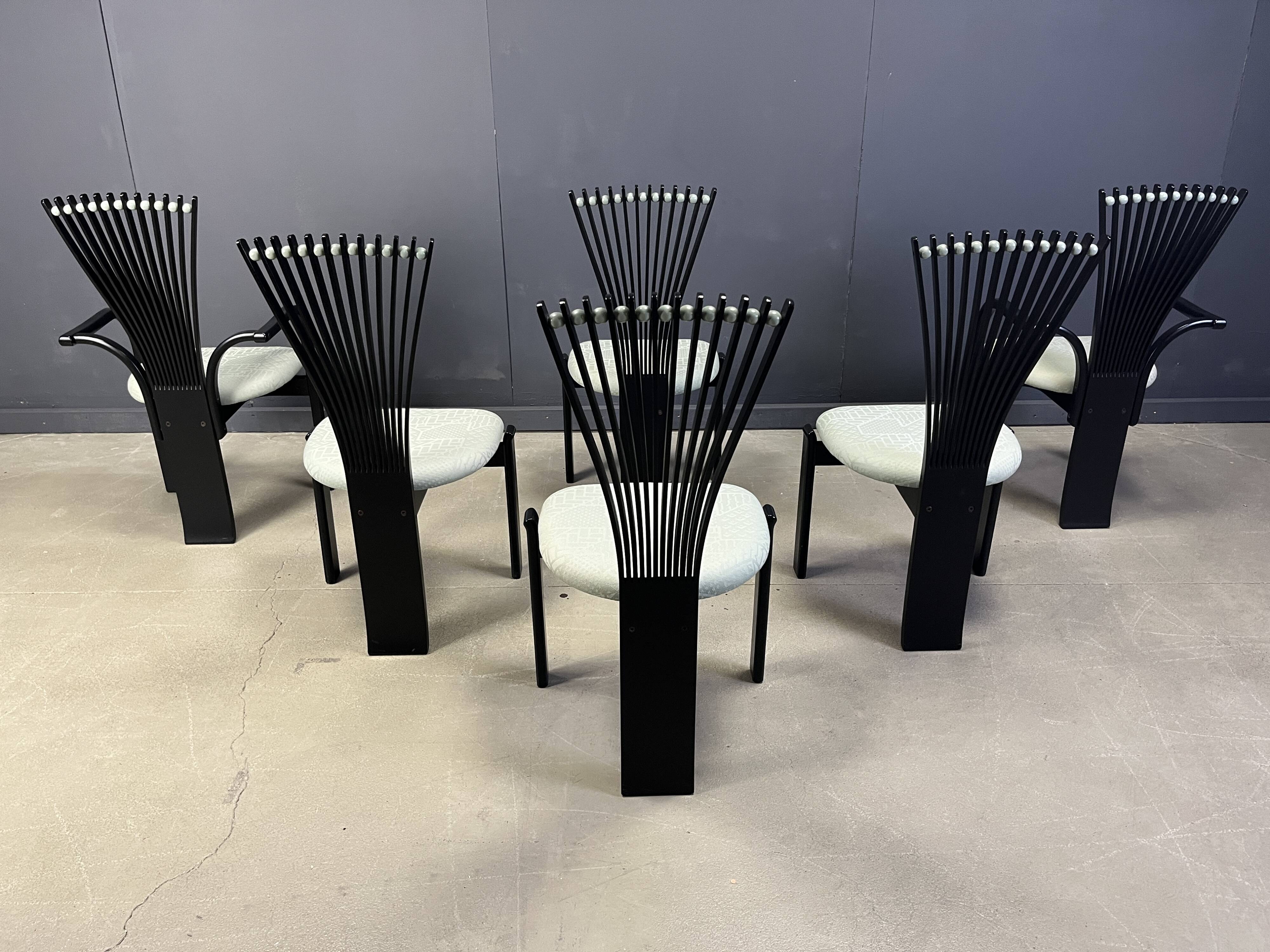 Totem chairs by Torstein Nilsen for Westnofa, 1980s set of 6