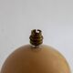 Ceramic ball lamp base in caramel beige color, 70s