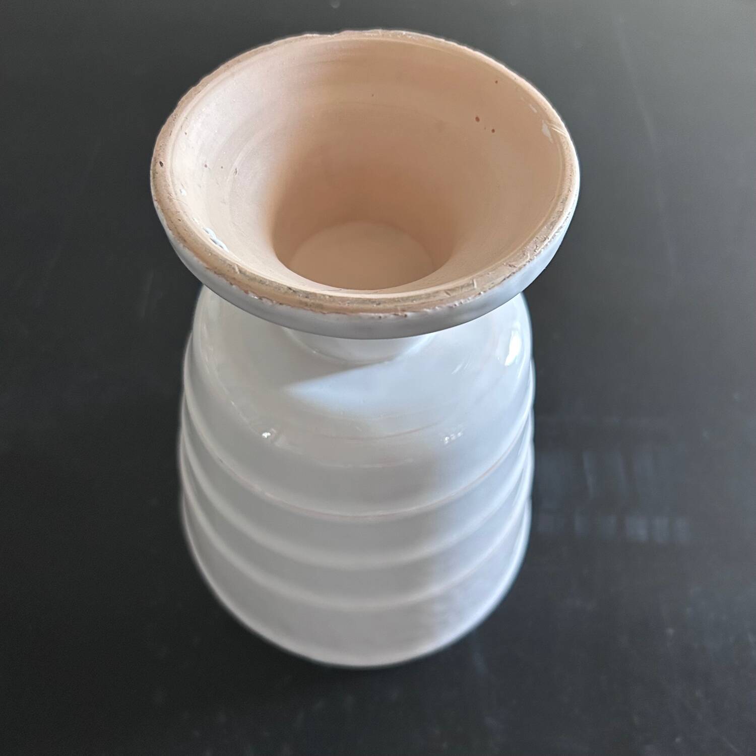 Scandinavian white cache pot