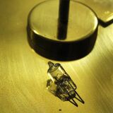 Brass and Glass Ceiling/ Wall Lamp by Hillebrand , 1990s