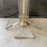 Plexi and brass floor lamp