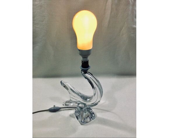Daum - Crystal Swan Lamp