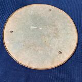 Plate center-of-table brass and old round mirror 1900