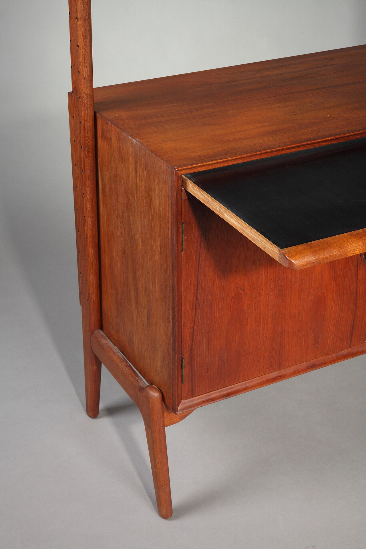 Modular bookcase coffered teak, Danish labour