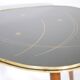 Table basse XL à rebord doré des années 1960