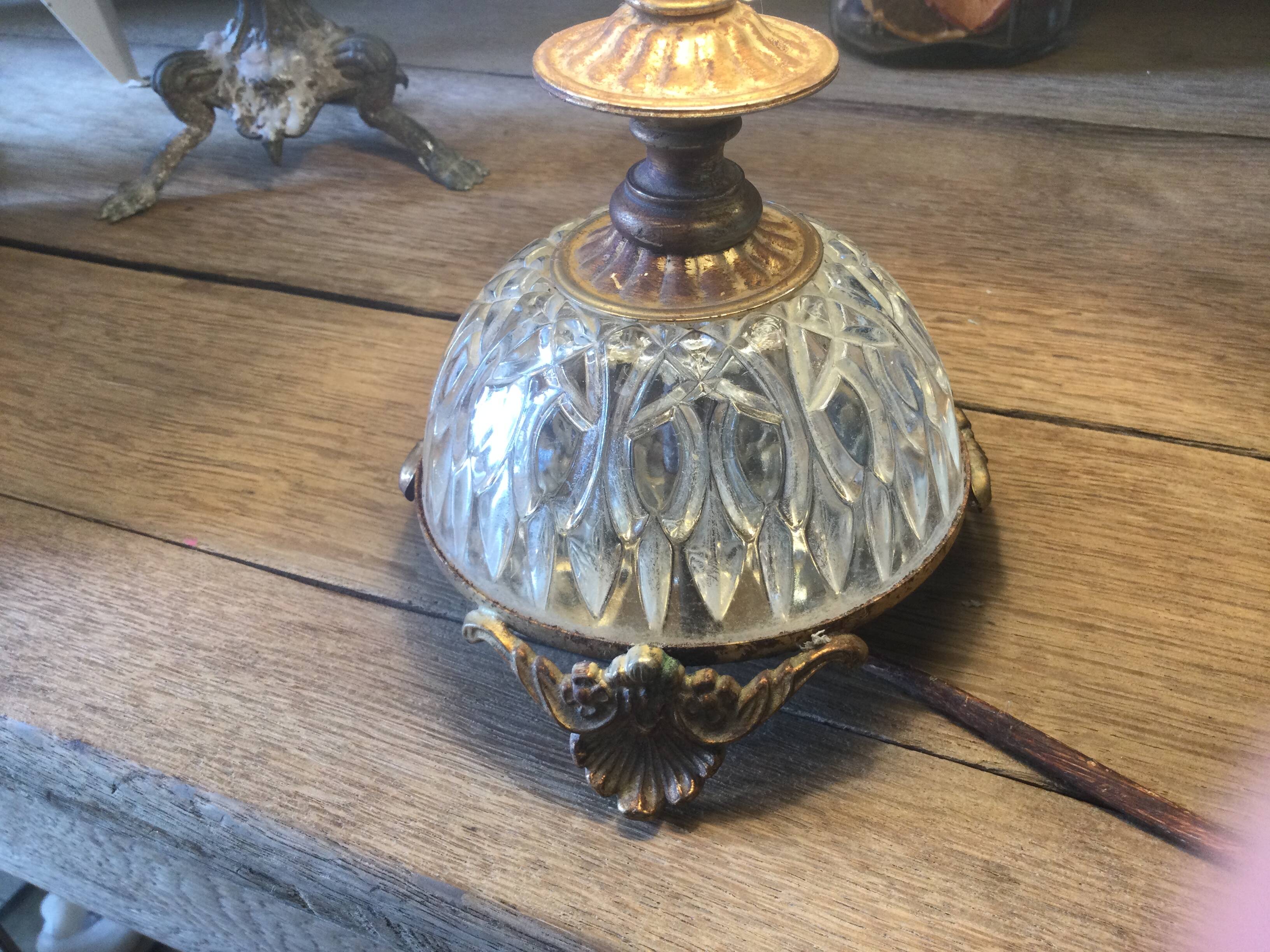 Small antique lamp with tassels