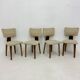 Set of 4 Dutch design by Cor Alons plywood dining chairs , 1960s