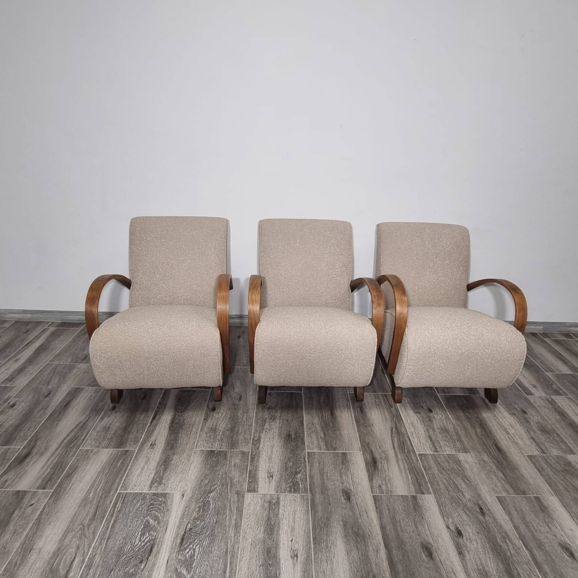 Armchairs from Jindrich Halabala, 1940s, Set of 3