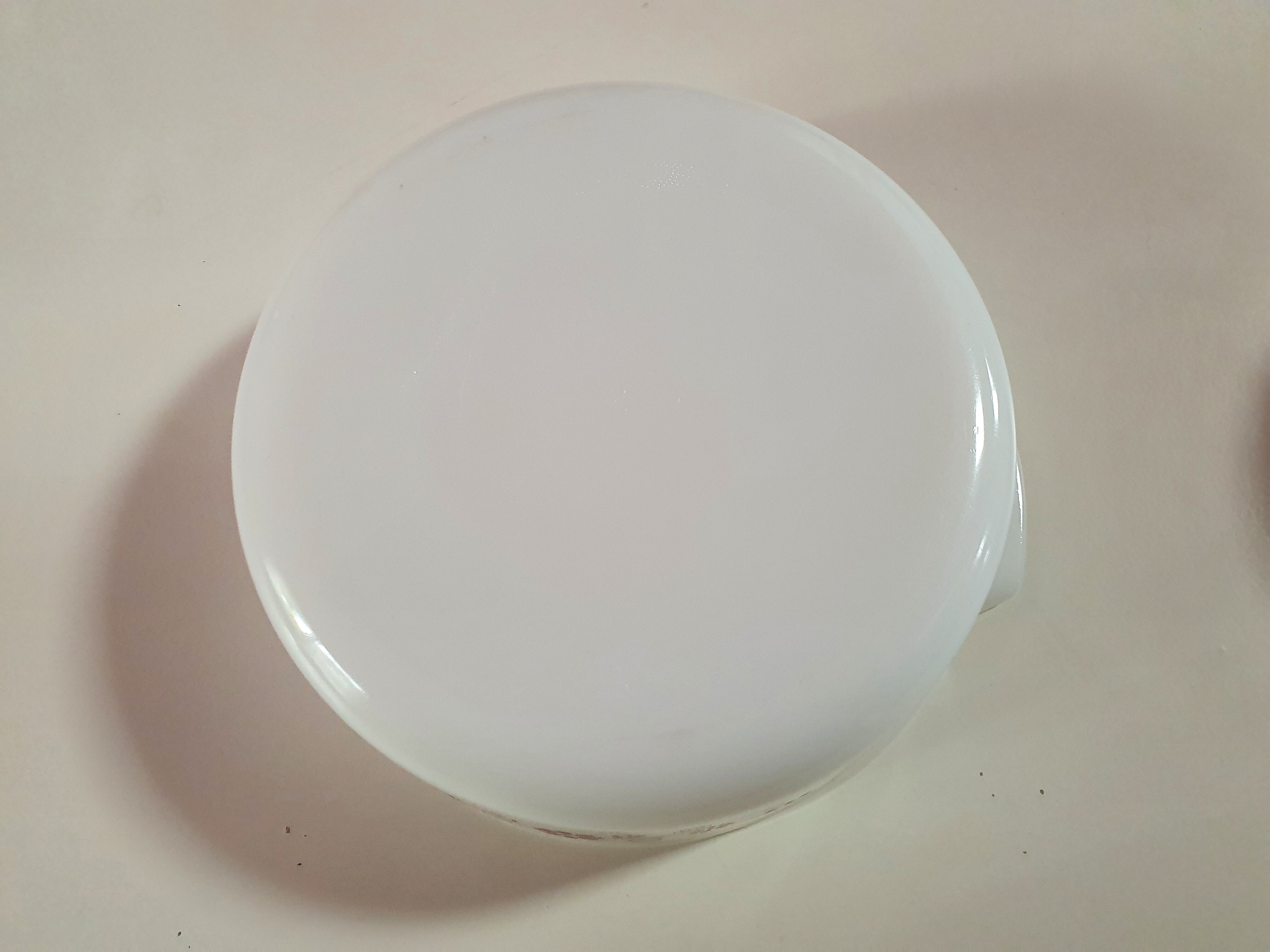 Vintage dish dynaware pyrorey white bramble with brown flowers on one side