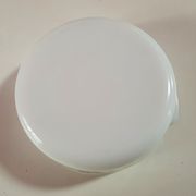 Vintage dish dynaware pyrorey white bramble with brown flowers on one side
