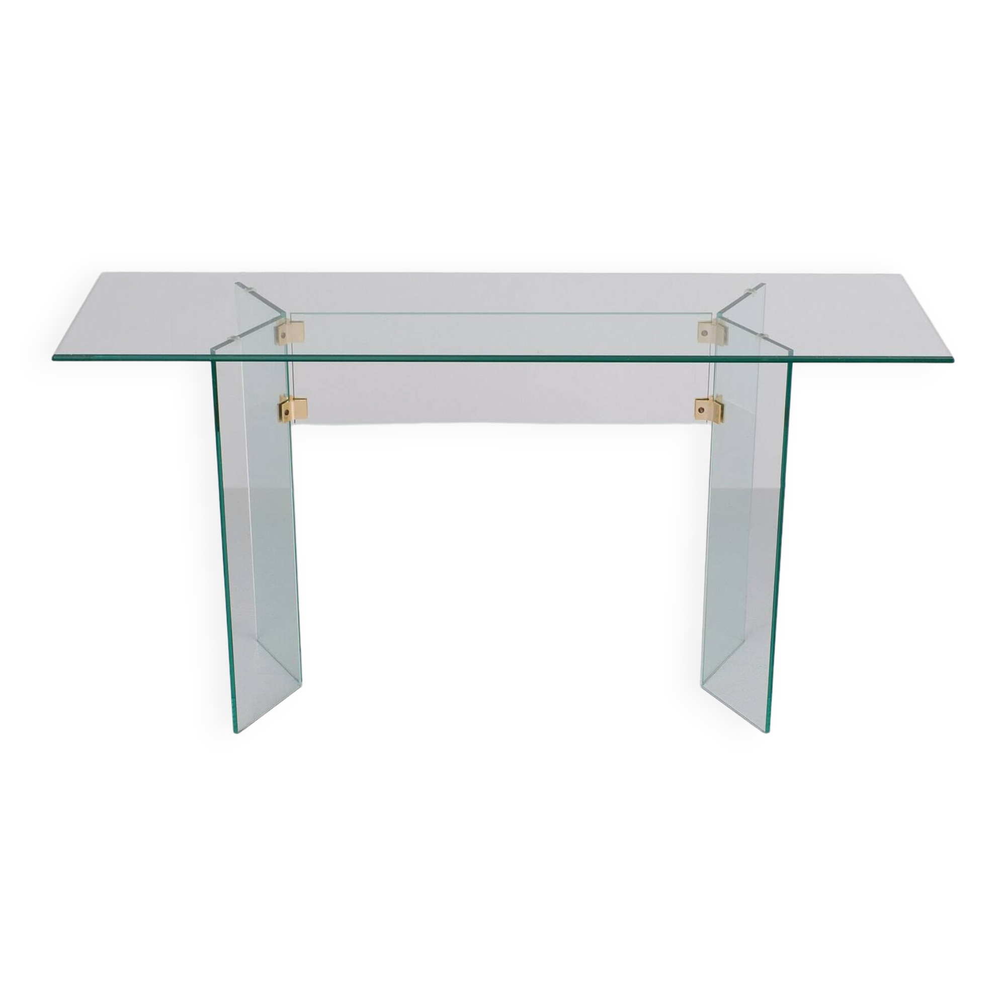 Léon Rose glass console table 1970 France