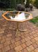 Octagonal Brass & Glass Dining Table