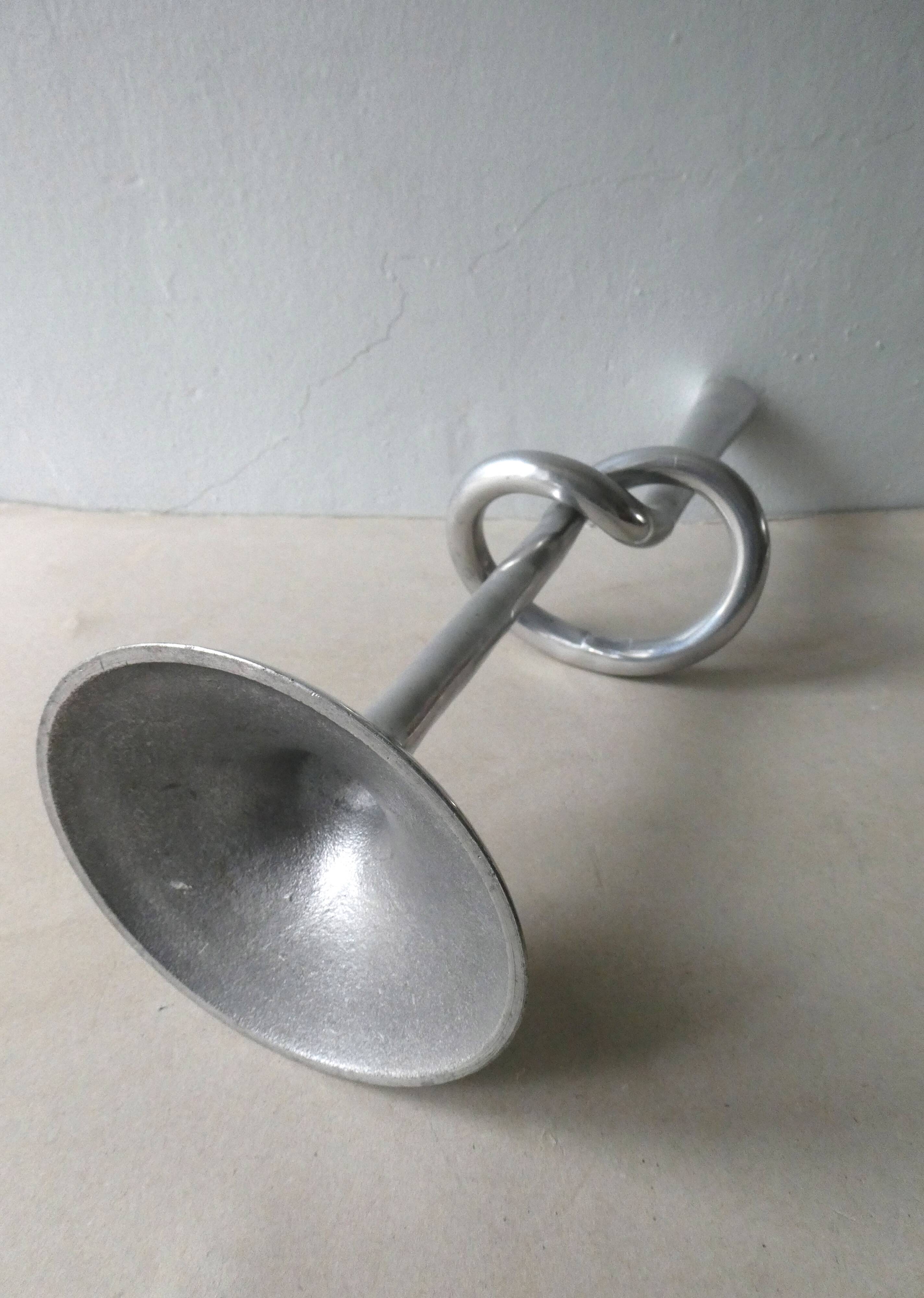 Cast aluminum in the 1970s large candlestick