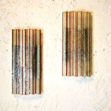 Glass lamps by Poliarte, 1960s, set of 2