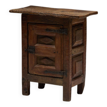 Antique rustic oak cabinet, France, 19th century