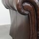 Canapé Chesterfield 3 places en cuir de vache de style anglais