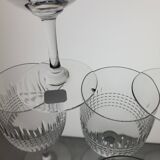 6 Baccarat crystal water/wine glasses Nancy model