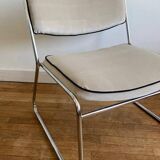 Vintage beige armchair from the 1970s.