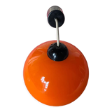 Suspension globe opaline orange 1970