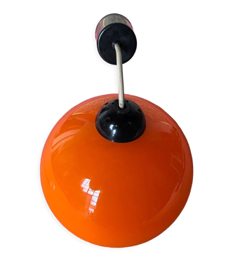 Suspension globe opaline orange 1970