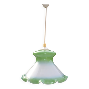 Suspension vintage en - opaline verte