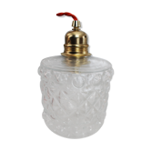 Moulded glass globe walk-in lamp