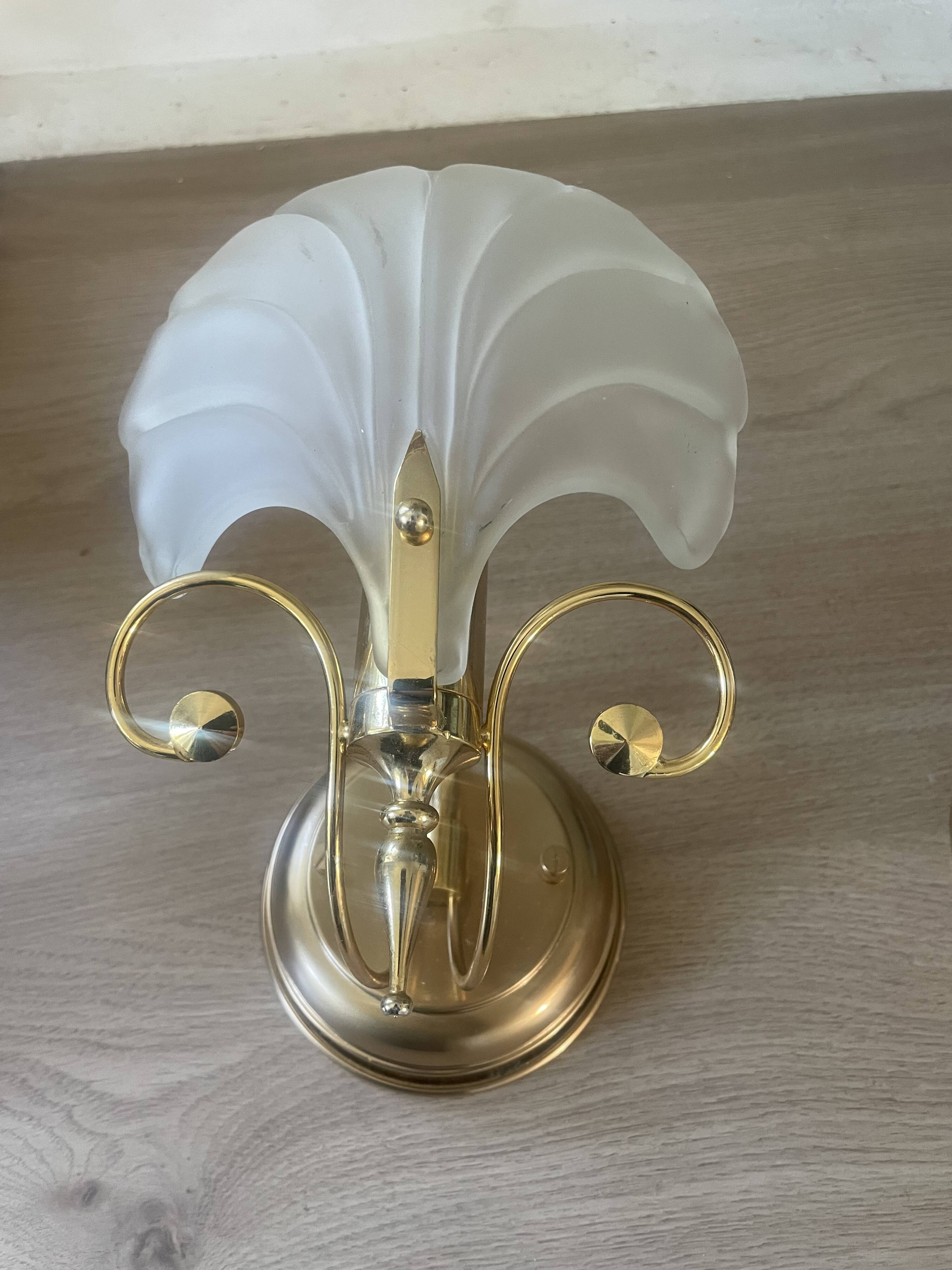 Pair of vintage shell wall lights