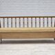 1970s, Swedish drop arm sofa/daybed, furniture fabric, oak wood.