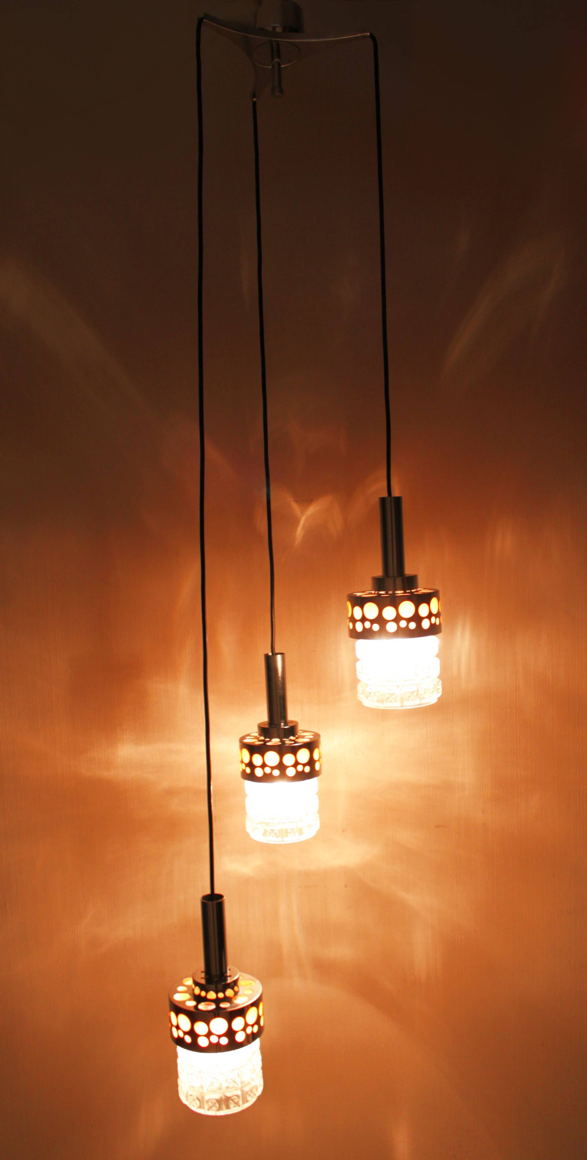 Waterfall pendant lamp by Raak Amsterdam, 1970s