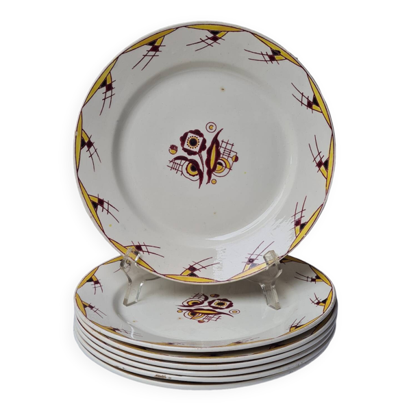 Boch La Louvière 7 assiettes plates