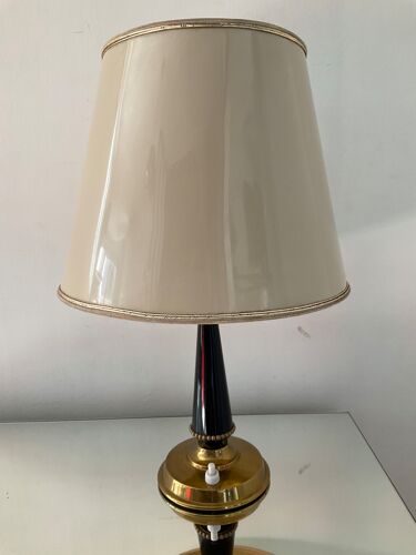 Lampe vintage en métal doré années 50-60