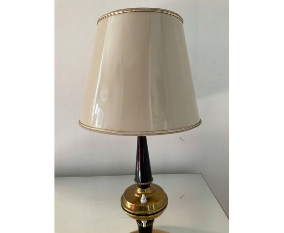 Lampe vintage en métal doré années 50-60
