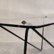 Superb asymmetrical coffee table AIRBORNE 1950s glass and lacquered metal.