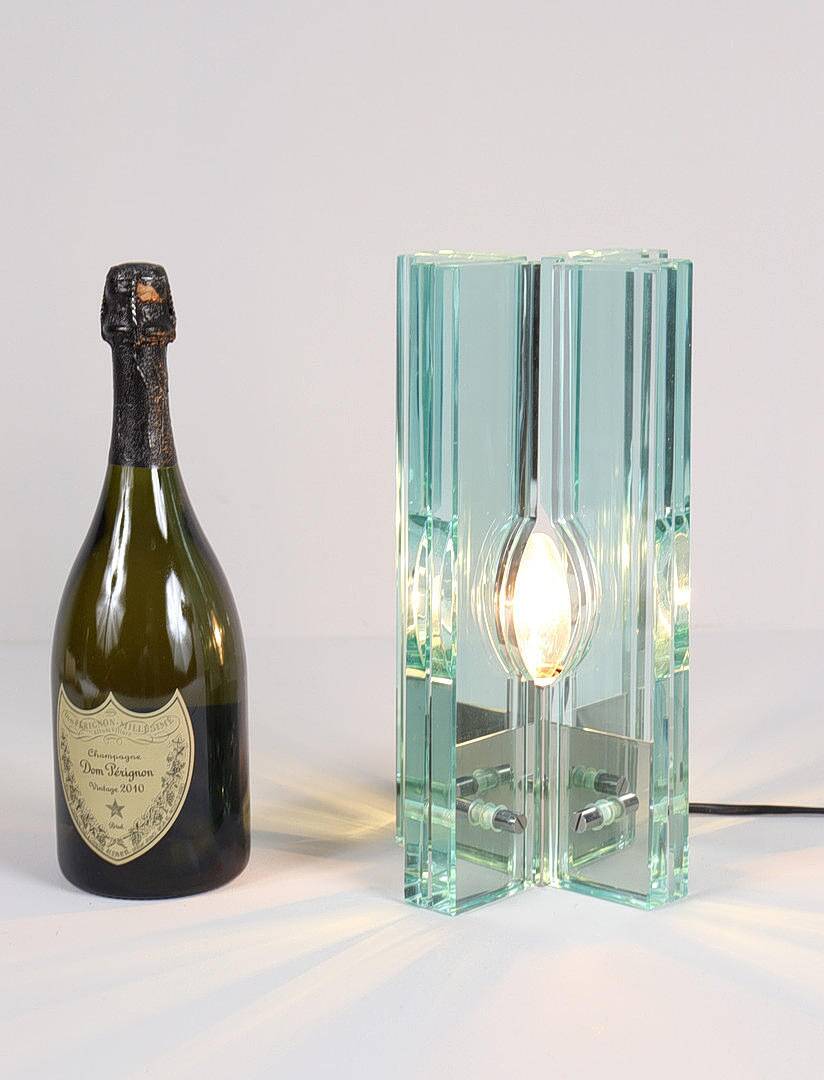 Giorgio Reggiori. Pair of table lamps/glass objects by Giorgio Reggiori for Gallotti & Radice, 1960s, Italy.