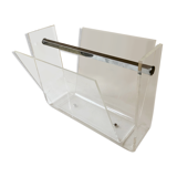 Roche & Bobois 80's vintage Plexiglas magazine rack