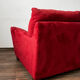 Vintage Red Velour Sofa, Ikea 1990s
