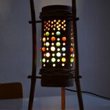 Vintage bamboo tripod lamp