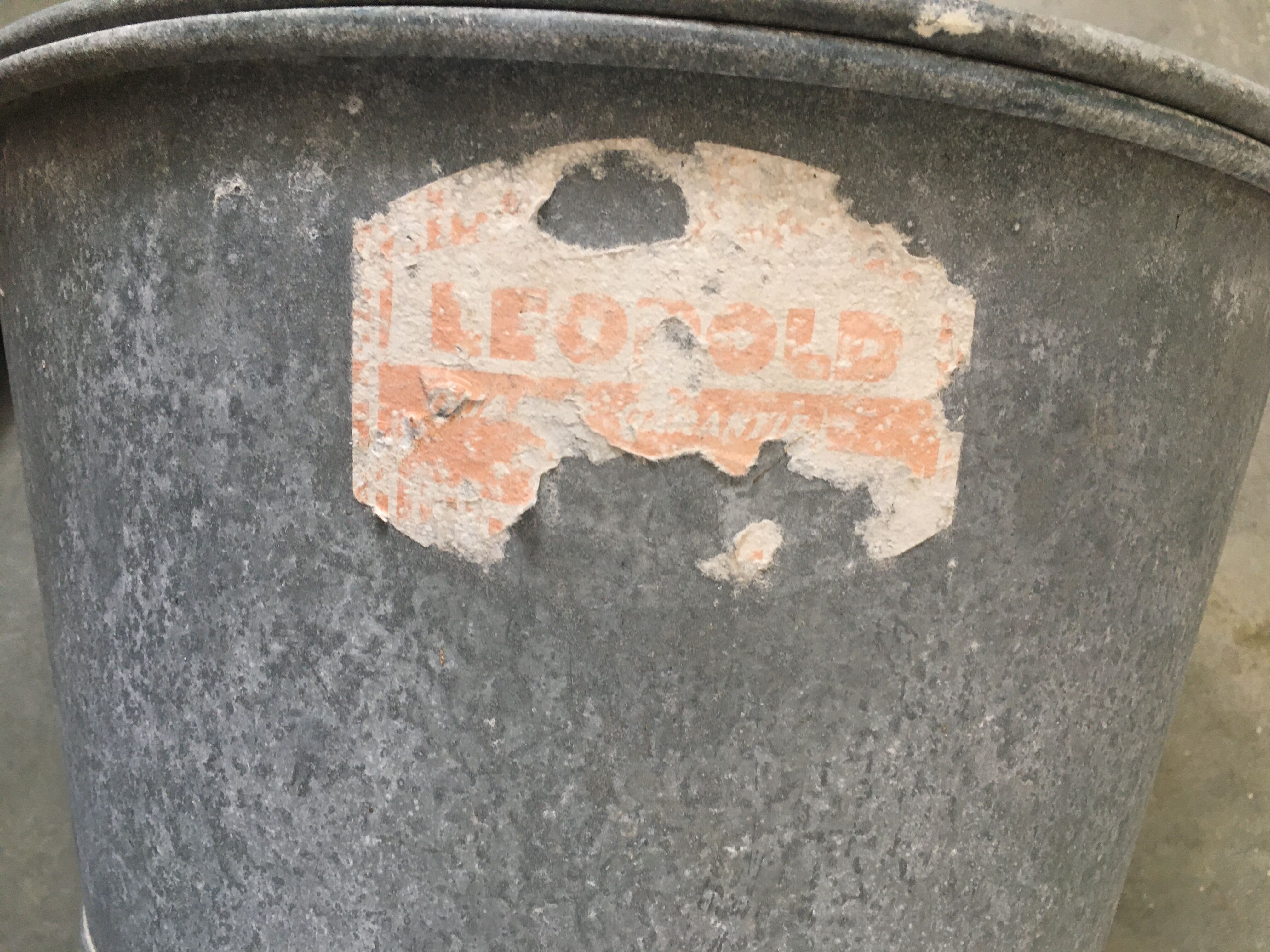 Vintage Leopold zinc bucket