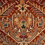 1960s Antique Red & Navy Blue Classic Persian Rug, 287x386Cm