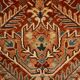 Tapis persan classique antique rouge et bleu marine des années 1960, 287x386 cm