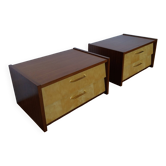 Pair of hanging bedside tables in Scandinavian style