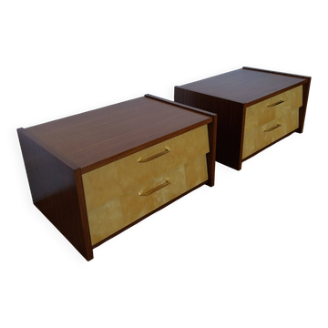 Paire de tables de chevet suspendues style scandinave