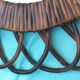 Oval mirror in rattan