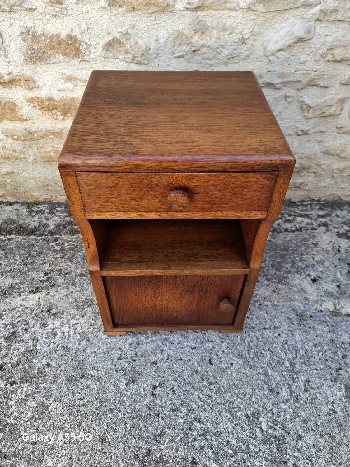 Oak bedside table