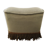 Pouf en velours vert années 60