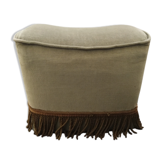 Pouf en velours vert années 60