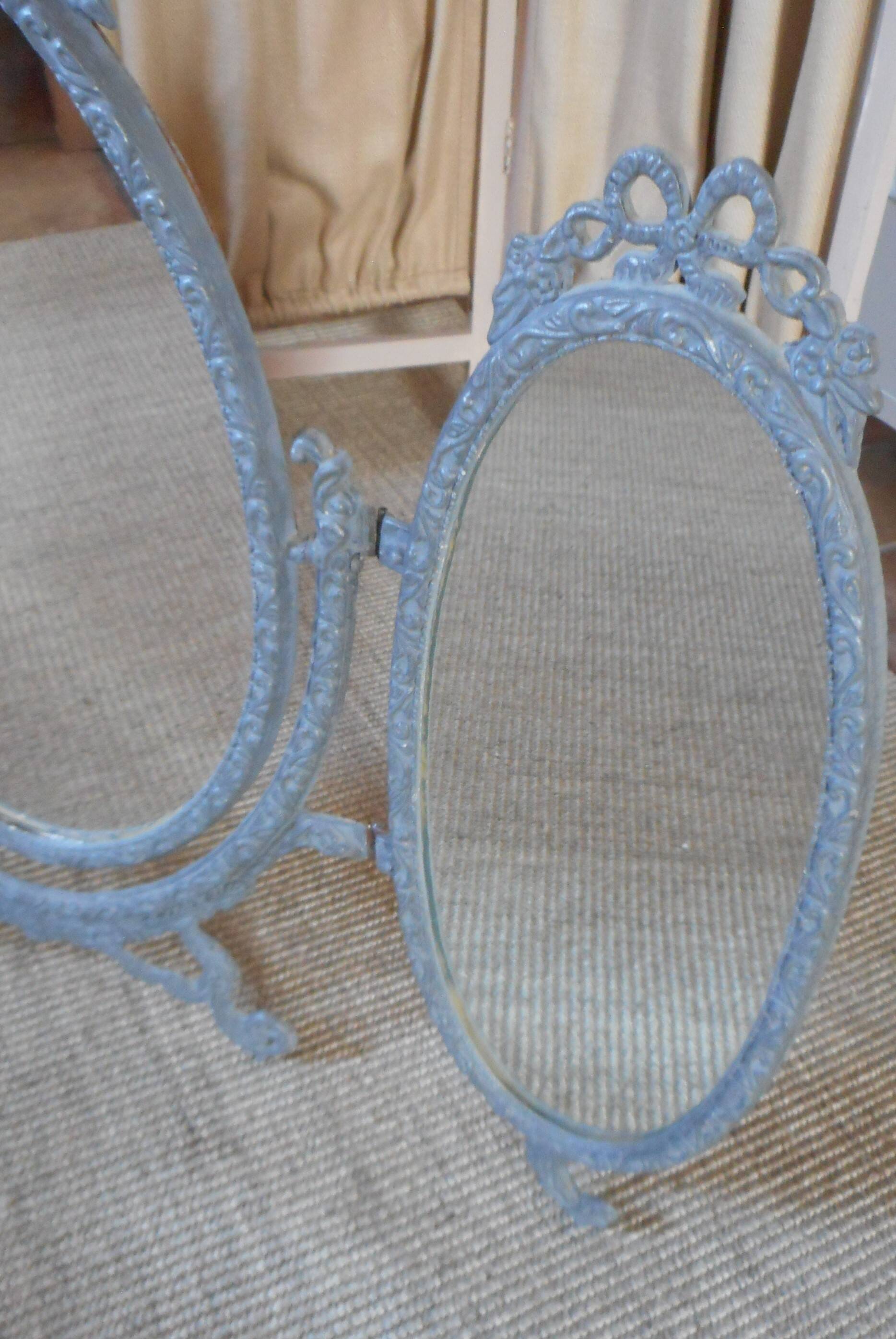 triptych psyche mirror to place on table or dressing table